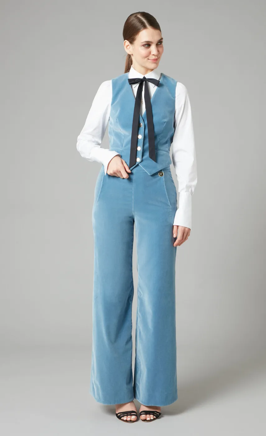 clove_velvet_waisted_trousers_2-2.webp Temperley London Clove Velvet Waisted Trousers<Women Trousers