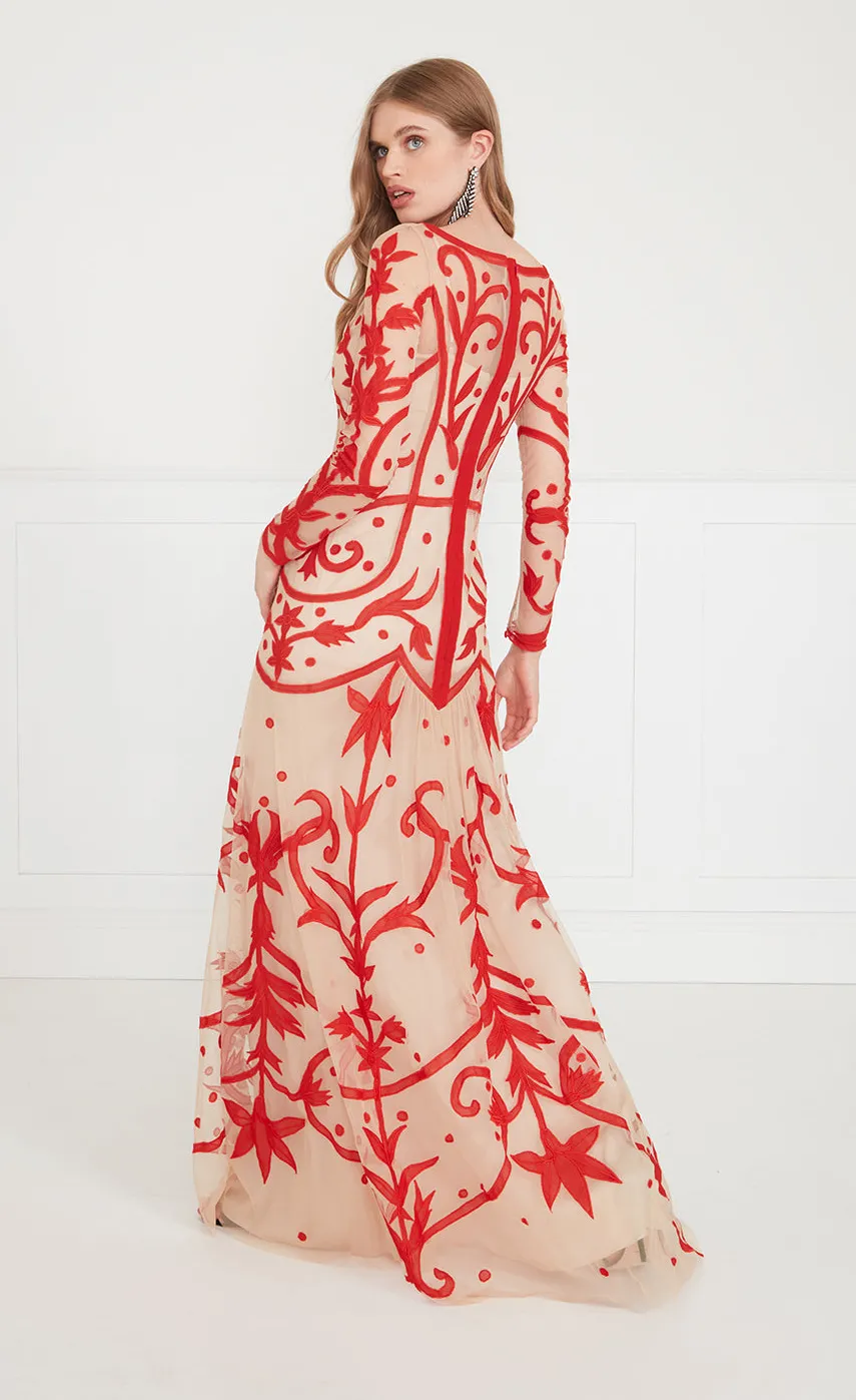 francine_tattoo_dress_2-1.webp Temperley London Francine Tattoo Dress<Women Dresses & Jumpsuits