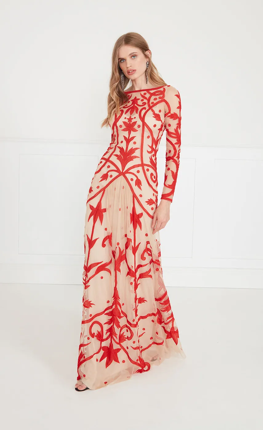 francine_tattoo_dress_3-1.webp Temperley London Francine Tattoo Dress<Women Dresses & Jumpsuits