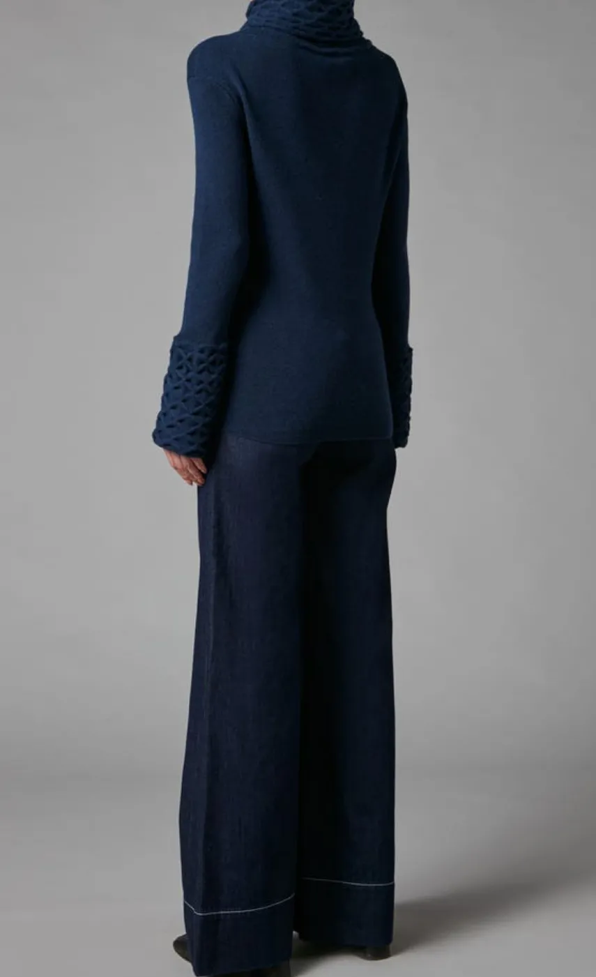 honeycomb_knit_longer_sleeve_jumper_3-4.webp Temperley London Honeycomb Knit Longer Sleeve Jumper<Women Knitwear