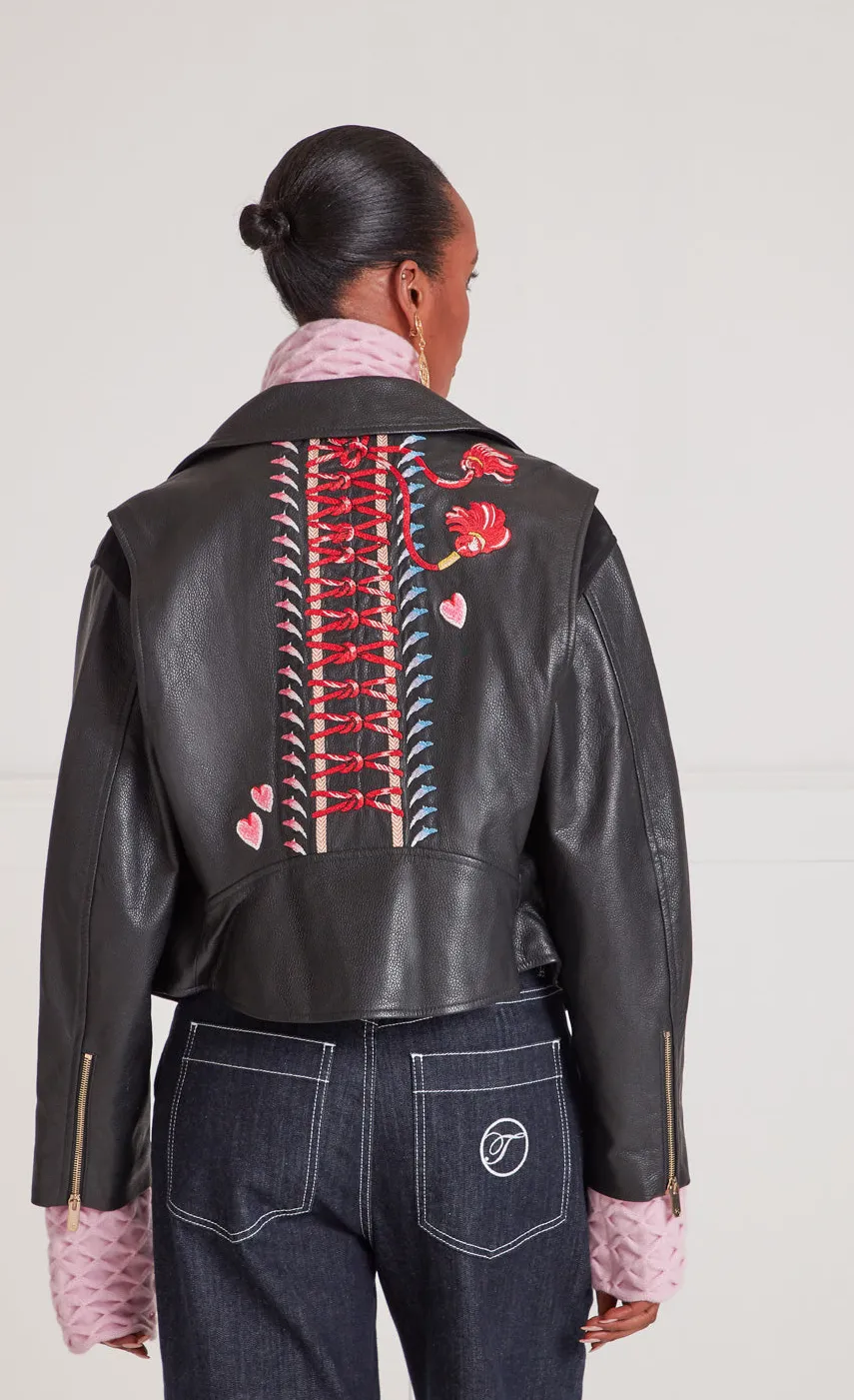 kyoto_leather_jacket_3.webp Temperley London Kyoto Leather Jacket<Women Coats & Jackets