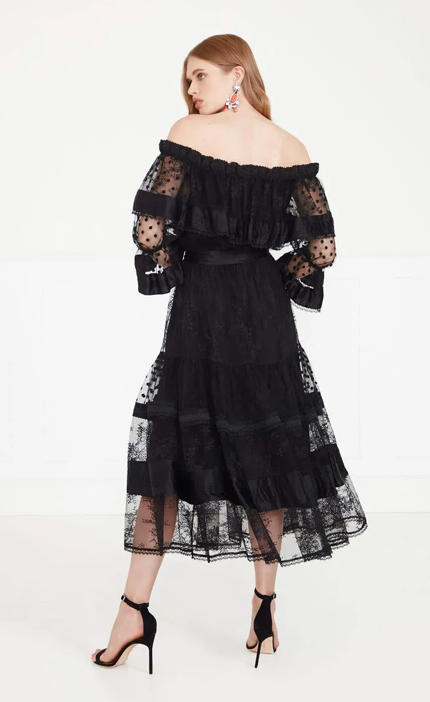 marlow_off_shoulder_dress_3.webp Temperley London Marlow Off Shoulder Dress<Women Dresses & Jumpsuits