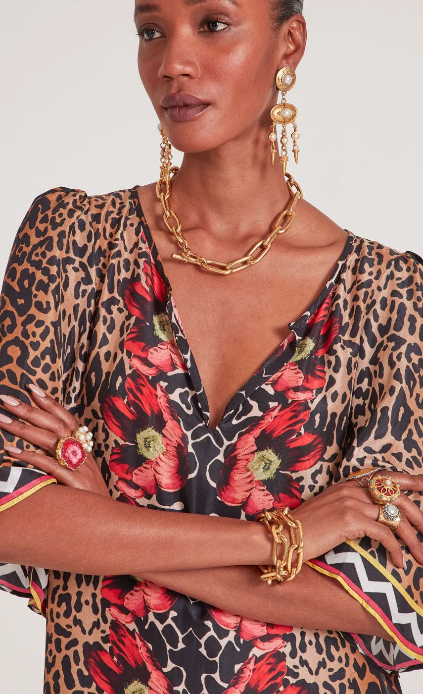 sleeved_kaftan_4.webp Temperley London Sleeved Kaftan<Women Kaftans & Kimonos