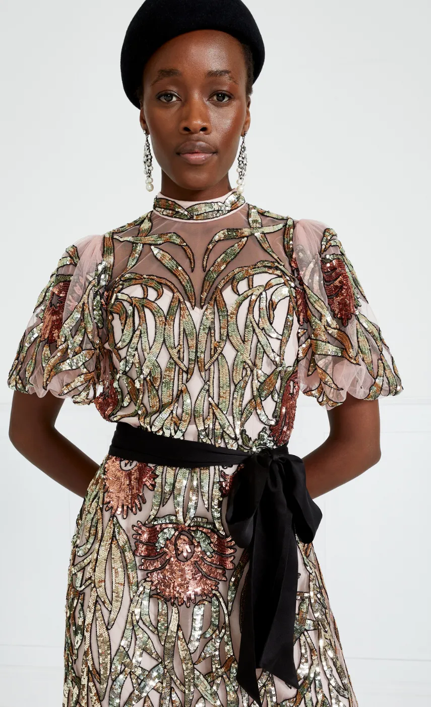 suzani_sequin_dress_4.webp Temperley London Suzani Sequin Dress<Women Dresses & Jumpsuits