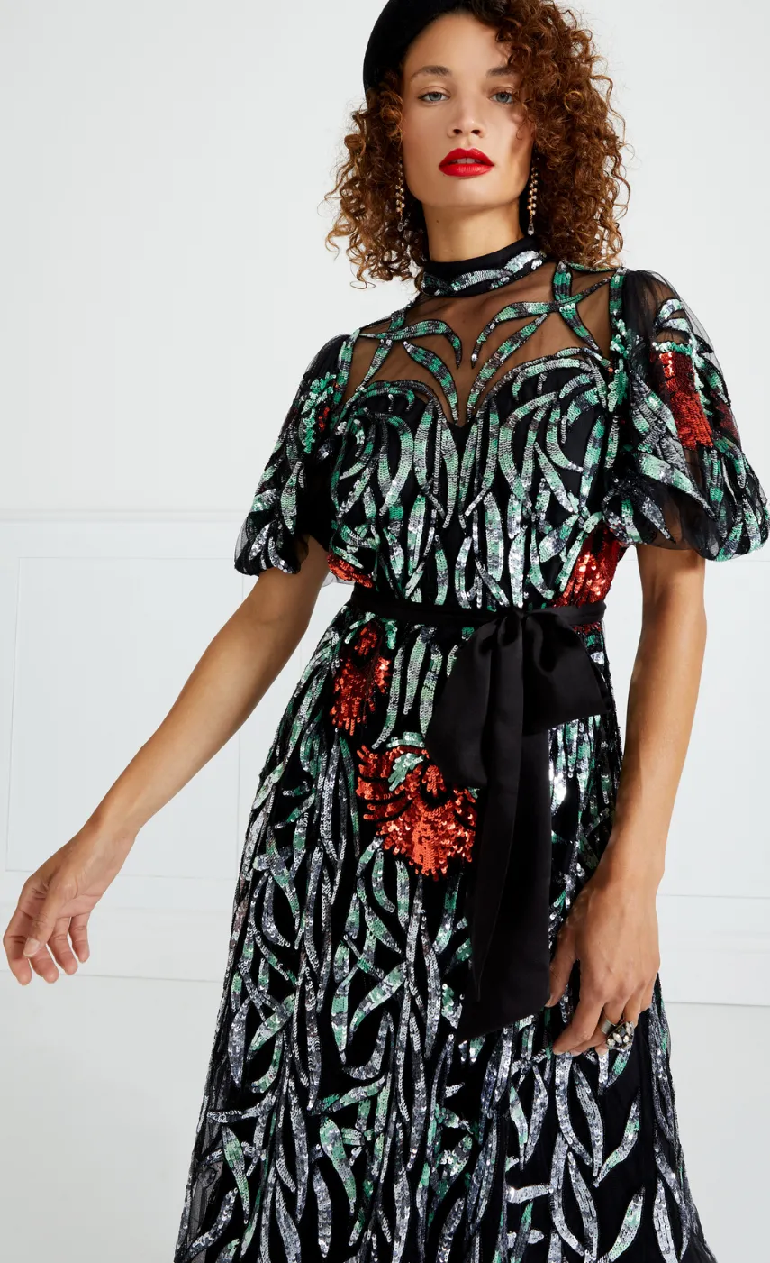 suzani_sequin_dress_5.webp Temperley London Suzani Sequin Dress<Women Dresses & Jumpsuits