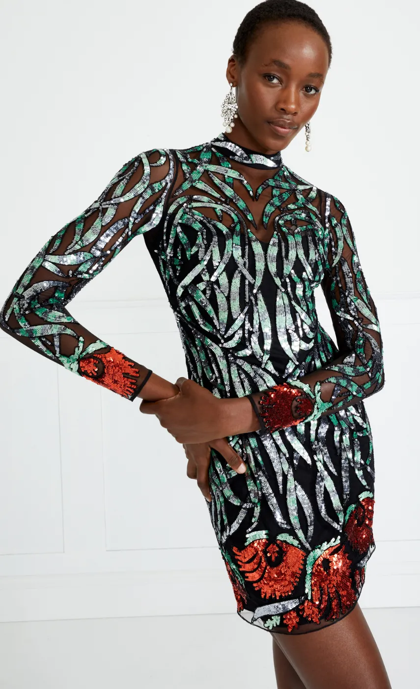 suzani_sequin_mini_dress_2.webp Temperley London Suzani Sequin Mini Dress<Women Dresses & Jumpsuits