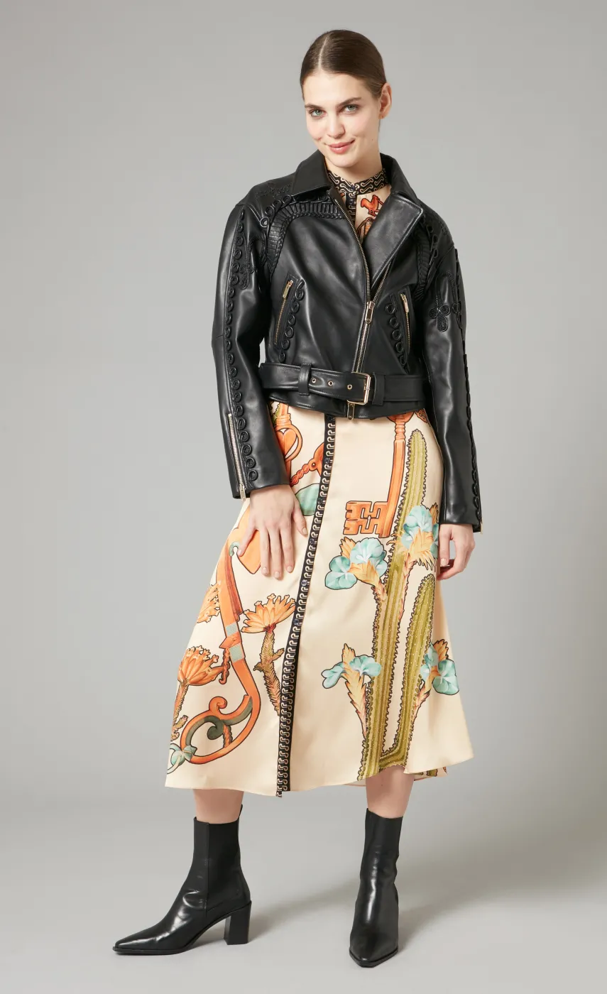 Temperley London Texas Leather Braided Jacket<Women Coats & Jackets