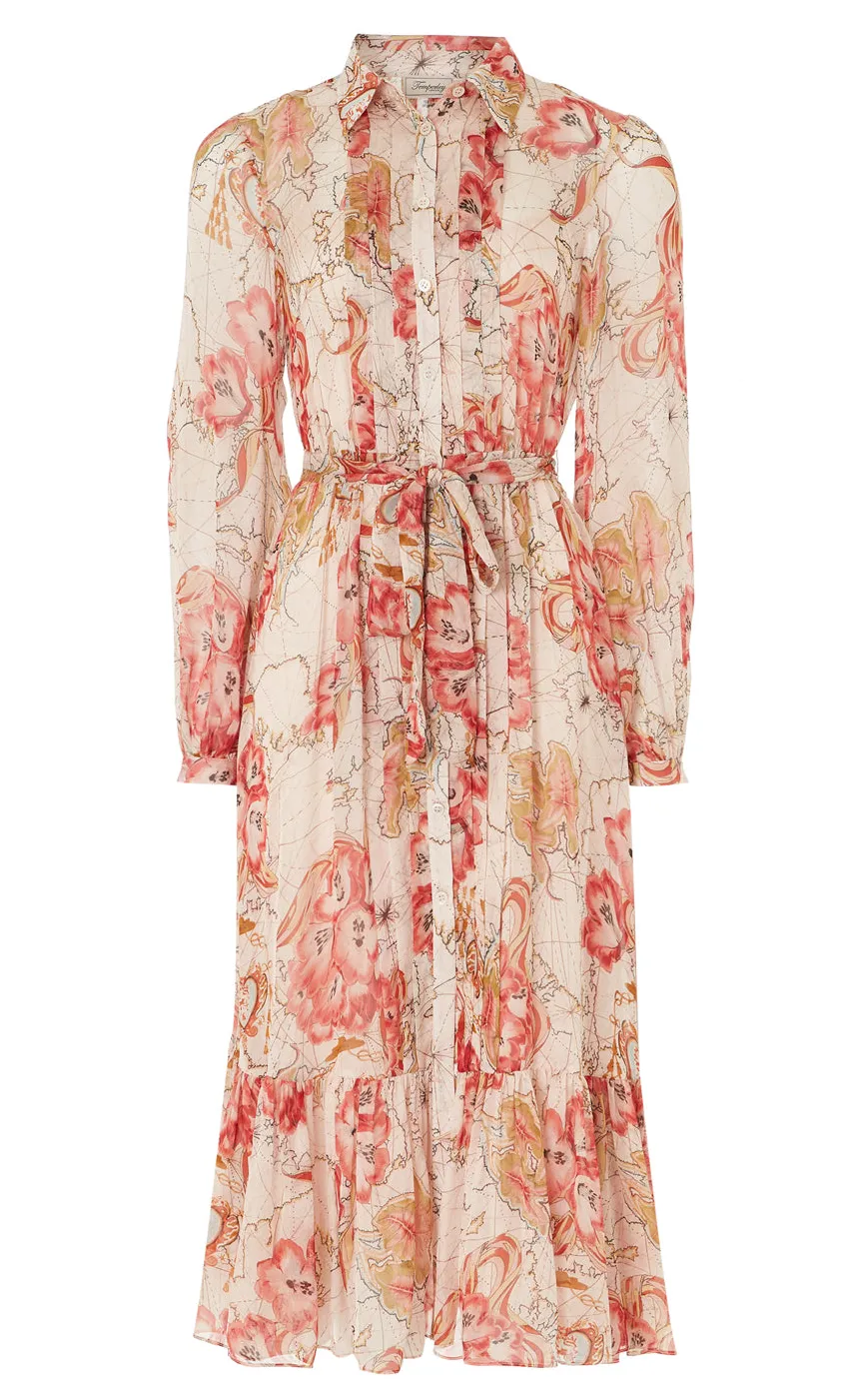 yolande_print_shirt_dress_1-1.webp Temperley London Yolande Print Shirt Dress<Women Dresses & Jumpsuits