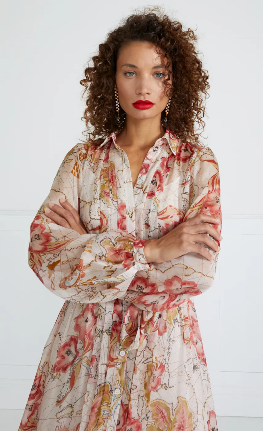 yolande_print_shirt_dress_4-1.webp Temperley London Yolande Print Shirt Dress<Women Dresses & Jumpsuits